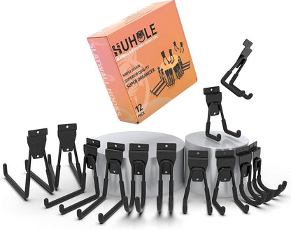 Slatwall Accessories, Multi Sizes Slatwall Hooks, Slat Wall Accessory, Slat Wall Hanging Hook and Hangers, 12Pack