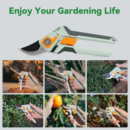 Pruning Shears for Gardening Professional Bypass Hand Pruner up to 1 Inch Cut Capacity Sharp Stainless Steel Blade Garden Scissors Plant Flower Garden Clipper 1 Pack