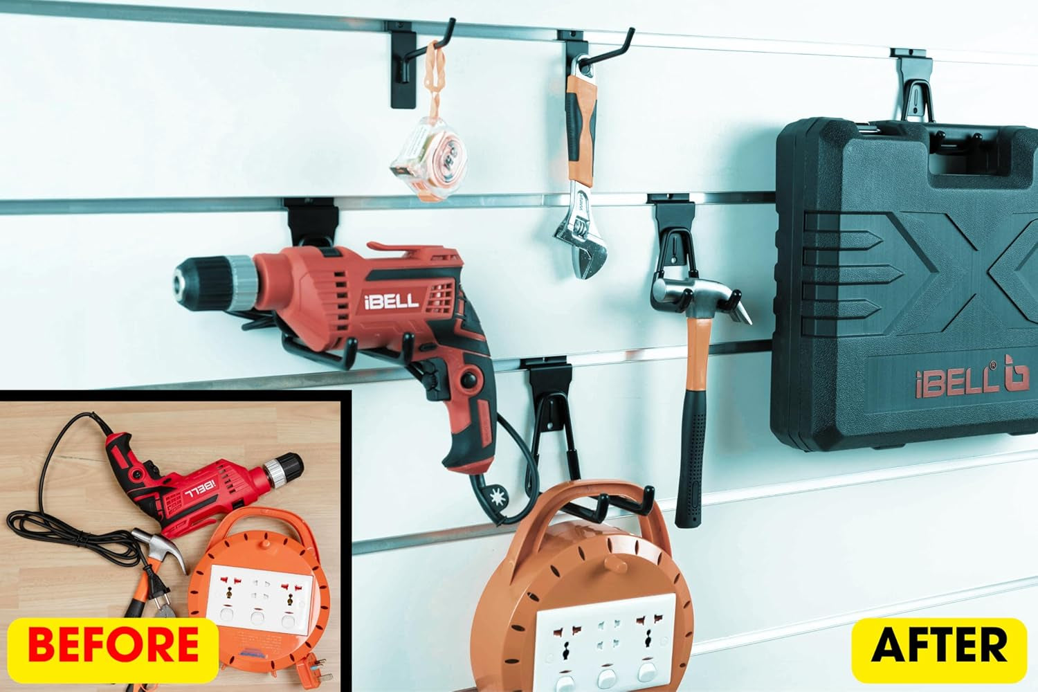 Slatwall Hooks and Slatwall Accessories - 20 Pack Premium Heavy Duty Single and Double Slatwall Hooks & Hangers for Efficient Storage, Used as Proslat Accessories