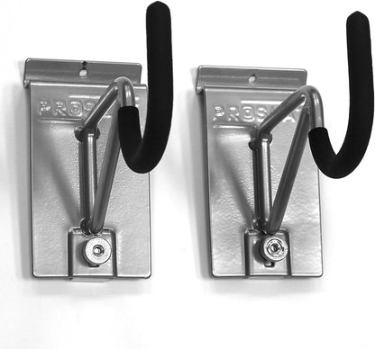 13012 Super Duty/Bike Hooks Designed for  PVC Slatwall, Locking, 2-Pack, Silver