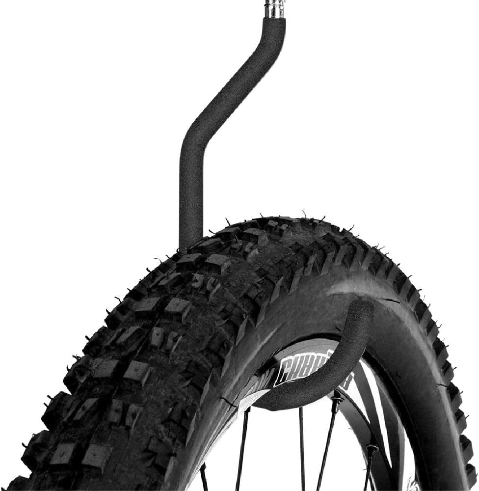 8 Pack Bike Hanger Storage Hook Rack, Rubber Coated Heavy Duty Large Screw in Ceiling Hooks for Garage Wall and Ceiling Bicycle Storage, Utility Tool Hanger (Black)