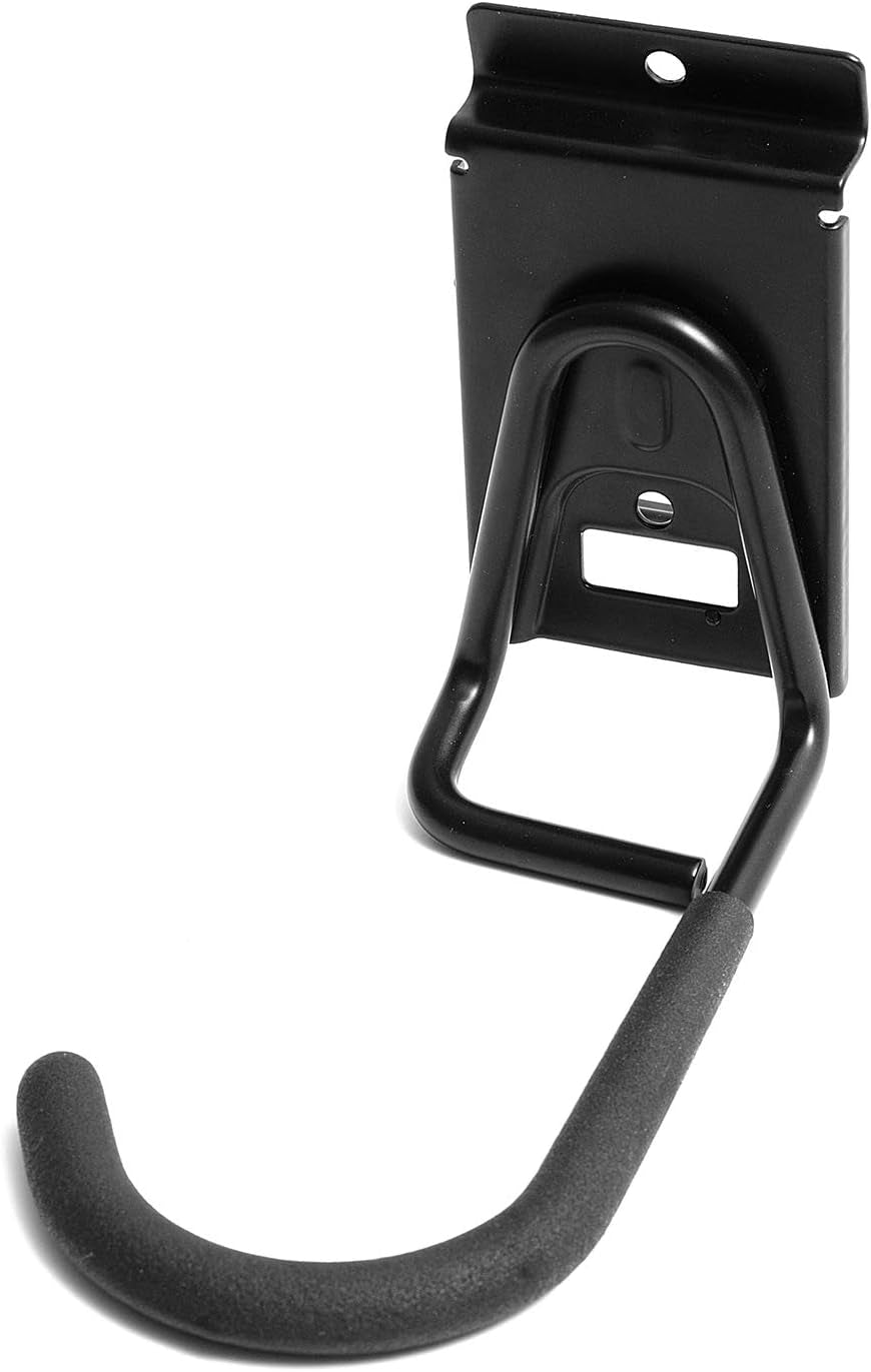 Slatwall Bike Hooks, Heavy Duty Bicycle Hangr with PVC Coating, Wall Mount Vertical Bicycle Storage Rack (2 Pack, Black)