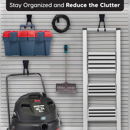 Slatwall Hooks and Slatwall Accessories - 20 Pack Premium Heavy Duty Single and Double Slatwall Hooks & Hangers for Efficient Storage, Used as Proslat Accessories