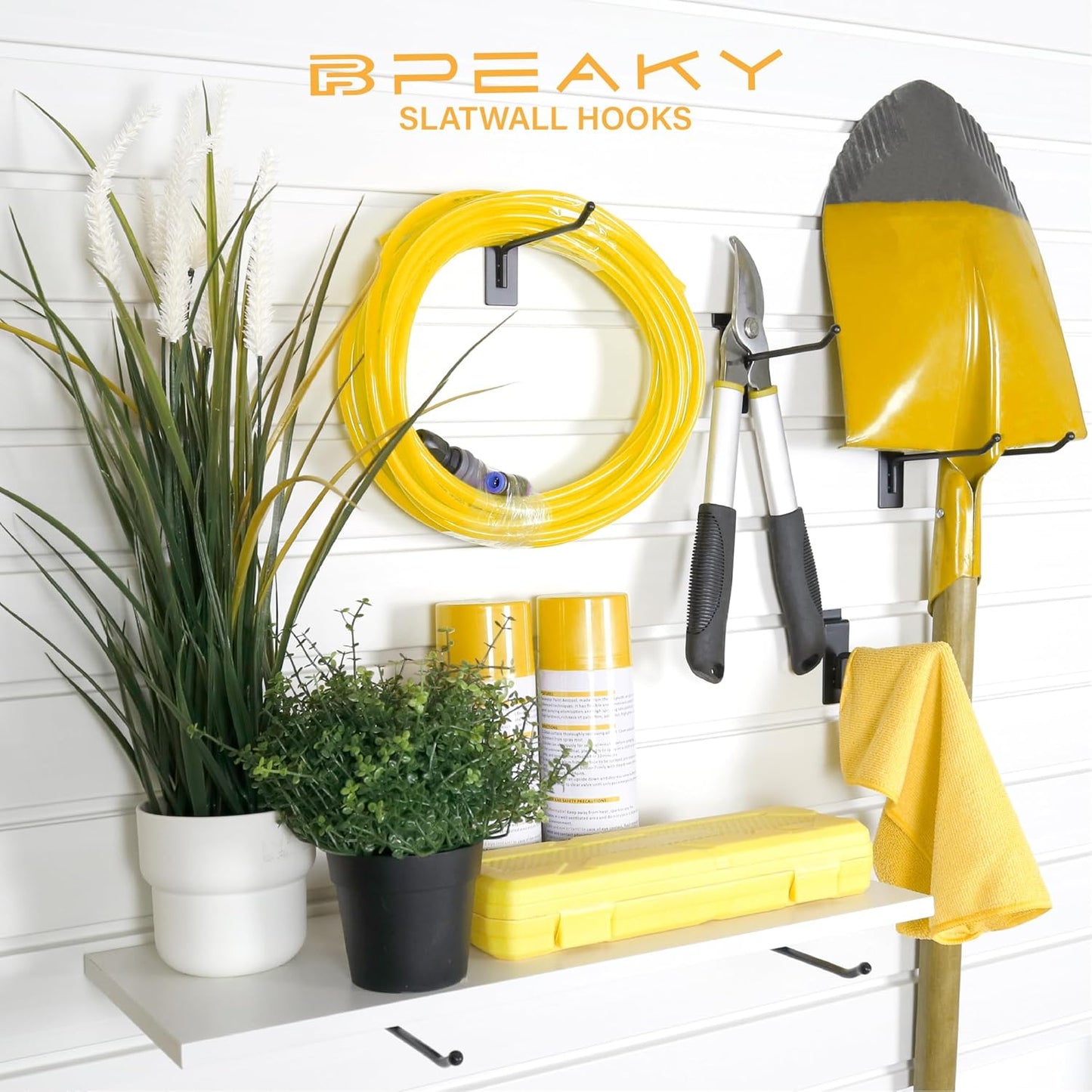 Black Slatwall Hooks 4 Inch, 25PC, Heavy Duty, Slat Wall Hanging Hooks, Display Hooks for Retail, Slatwall Accessories