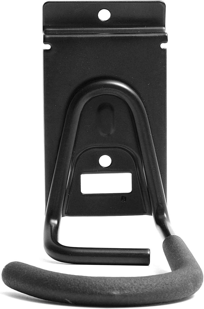 Slatwall Bike Hooks, Heavy Duty Bicycle Hangr with PVC Coating, Wall Mount Vertical Bicycle Storage Rack (2 Pack, Black)