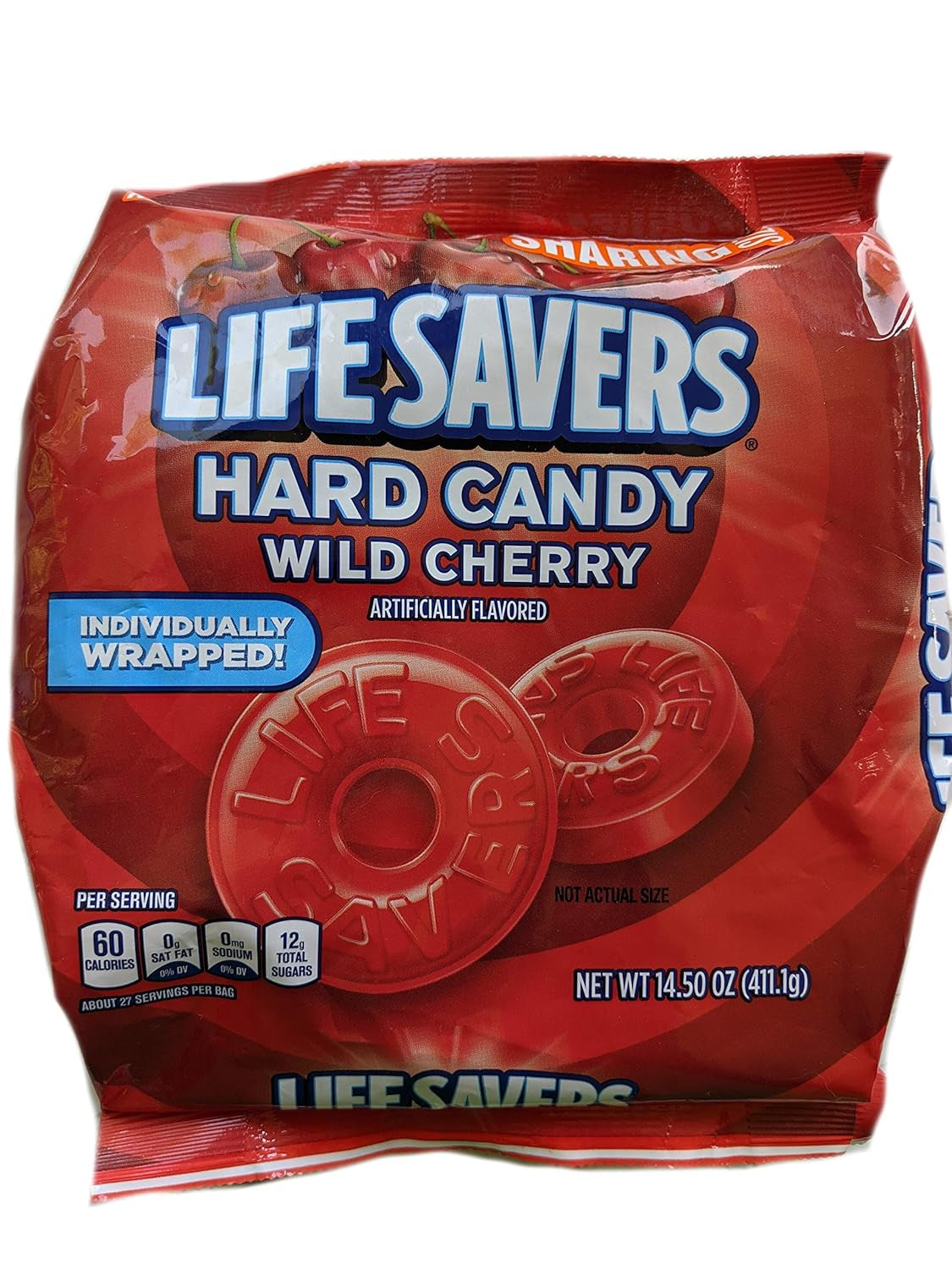 Lifesavers Cherry 14.5 Ounce Bag Individually Wrapped Candy